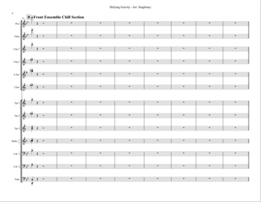 Defying Gravity Marching Band scores gallery preview page 4