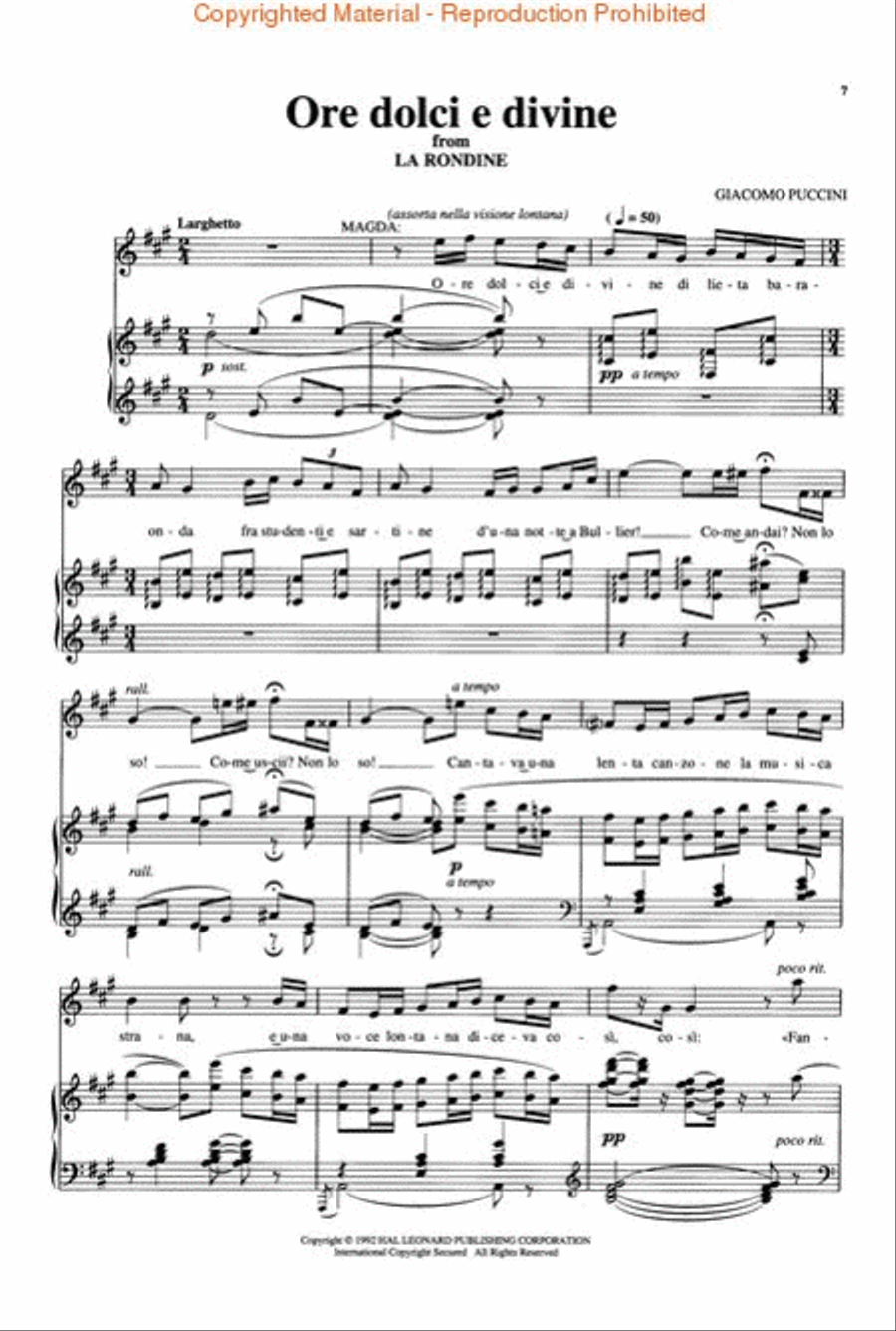 Puccini: Two Arias from La Rondine Voice Solo scores gallery preview page 3