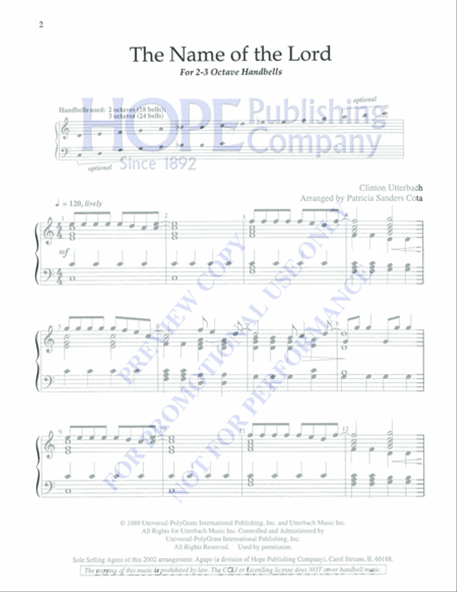 The Name of the Lord 3-Octaves scores gallery preview page 2