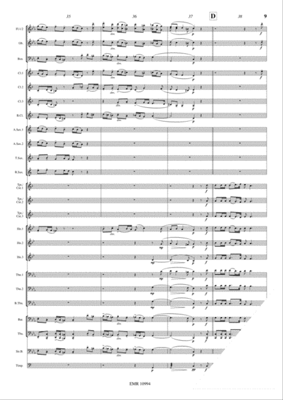 Funeral Music Of Queen Mary Concert Band scores gallery preview page 10