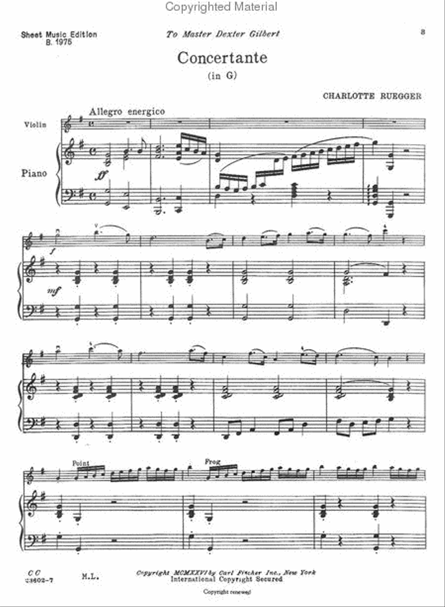 Concertante in G Concertante in G Violin Solo scores gallery preview page 2