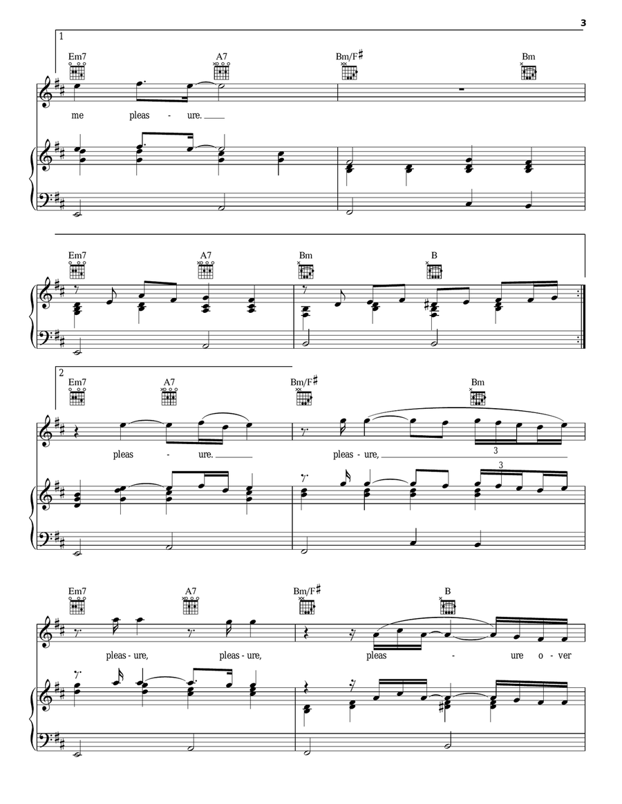 Pink Matter Piano, Vocal, Guitar scores gallery preview page 3