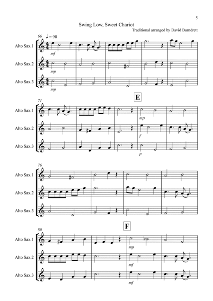8 Easy Trios for Alto Saxophone Woodwind Trio scores gallery preview page 5
