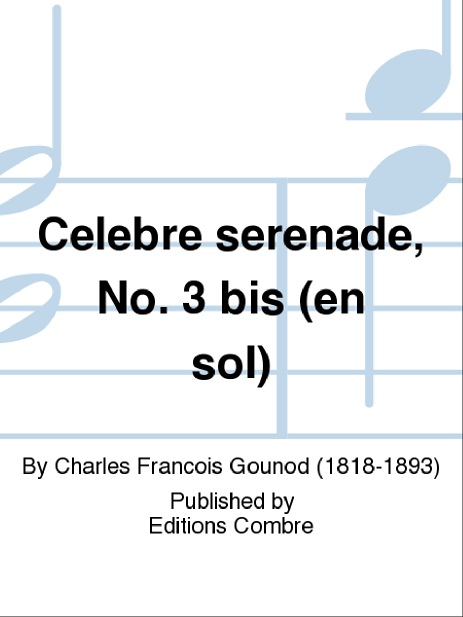 Celebre serenade No. 3 bis (en sol) Tenor Voice scores gallery preview page 1