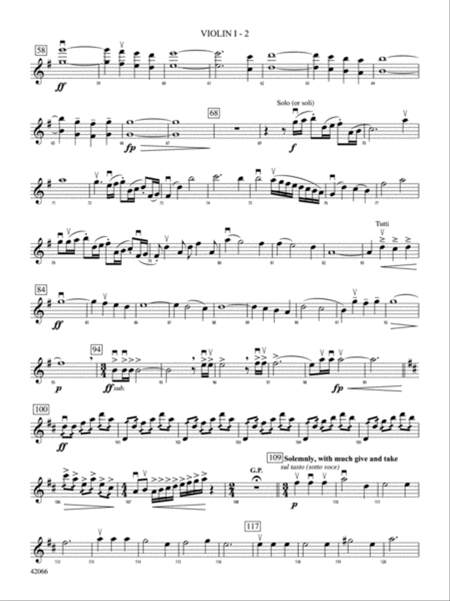 To Guard and Guide: 1st Violin String Orchestra scores gallery preview page 2