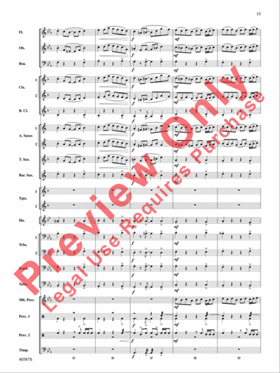 Rondo Picoso Concert Band scores gallery preview page 16