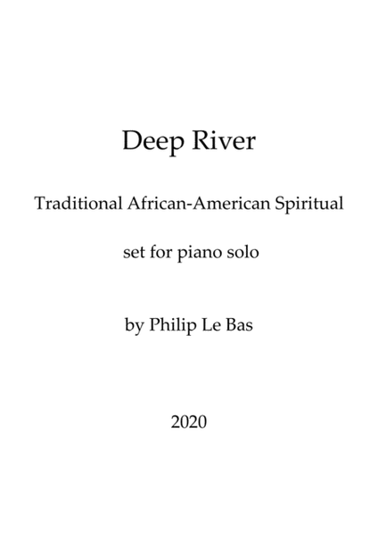 Deep River, for piano solo image number null