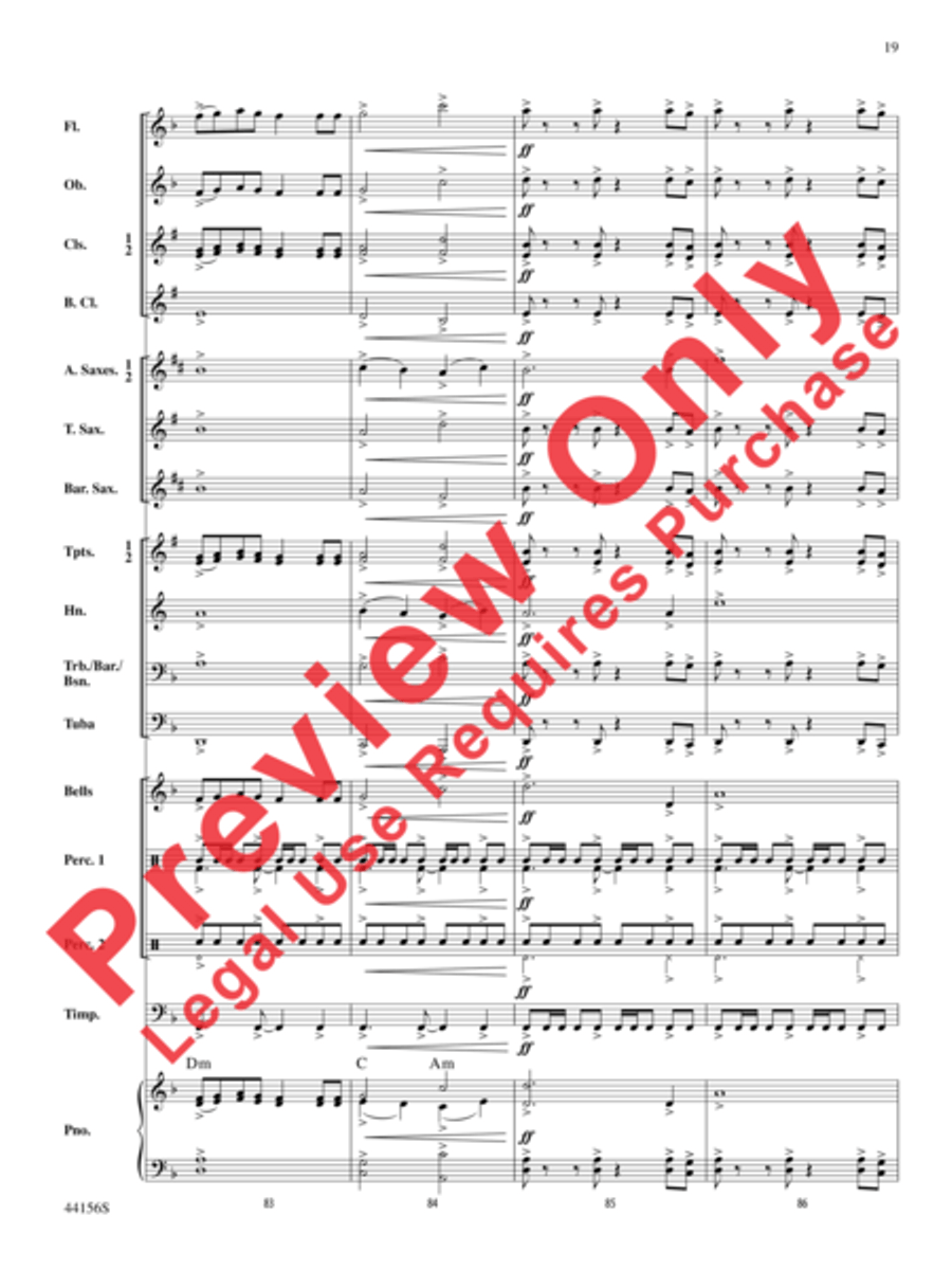 Holiday Celebrations Concert Band scores gallery preview page 19