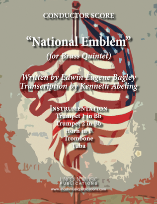 Book cover for March - National Emblem (for Brass Quintet)