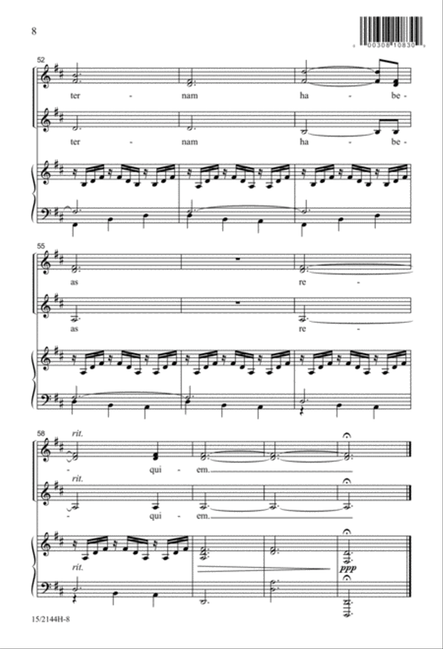 In Paradisum (from Requiem, Opus 48) SSA scores gallery preview page 8