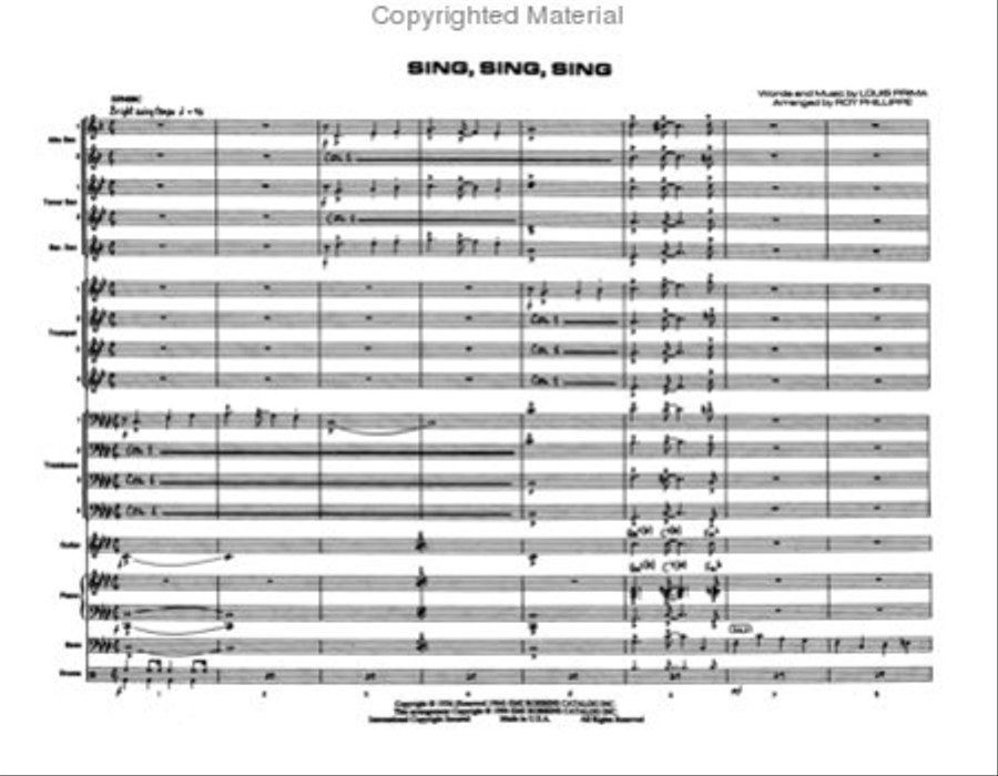 Sing, Sing, Sing Sing, Sing, Sing Jazz Ensemble scores gallery preview page 2
