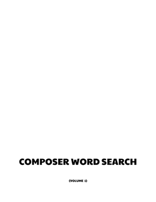 Composer Word Search, Vol. I