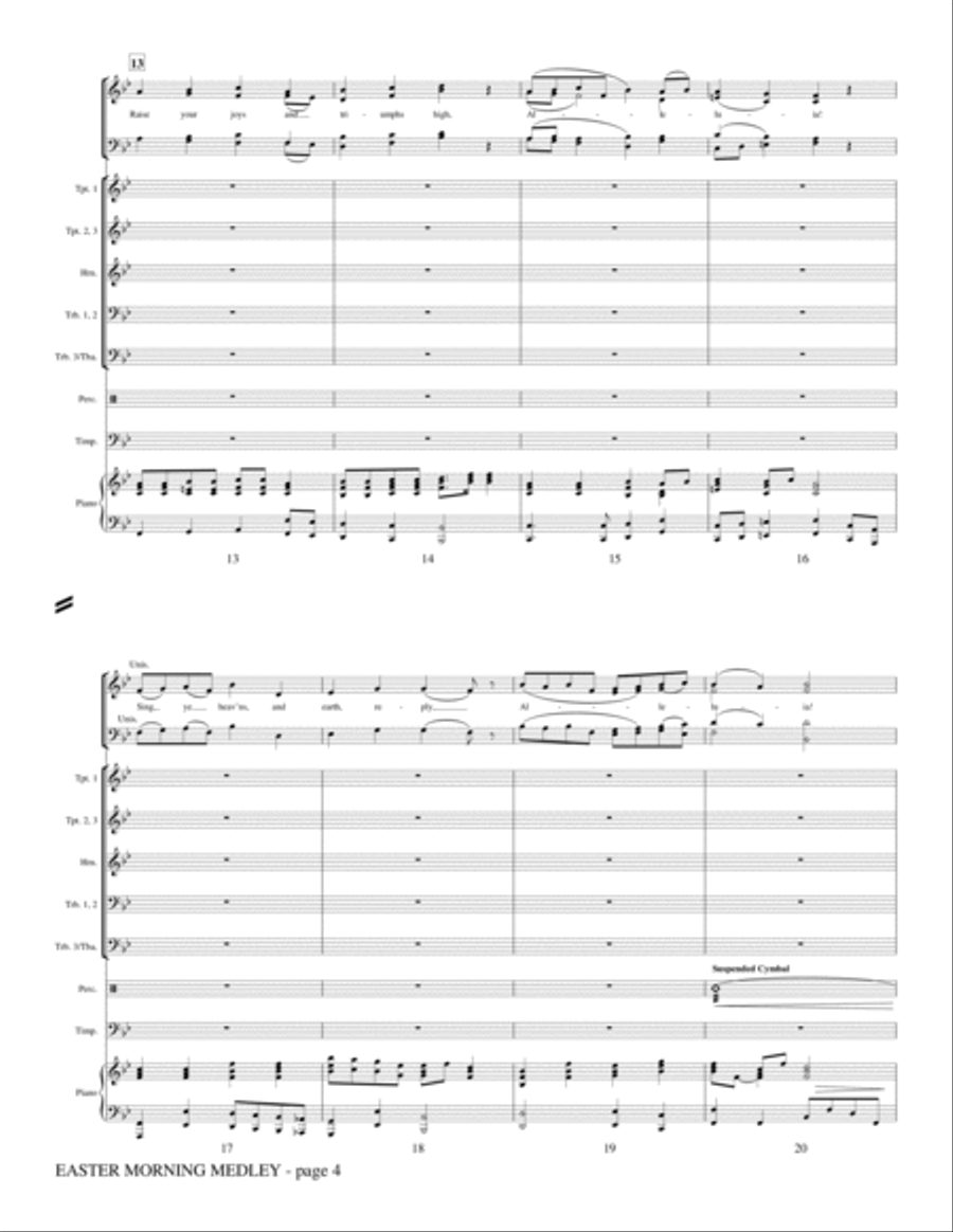 Easter Morning Medley - Score Choir scores gallery preview page 3