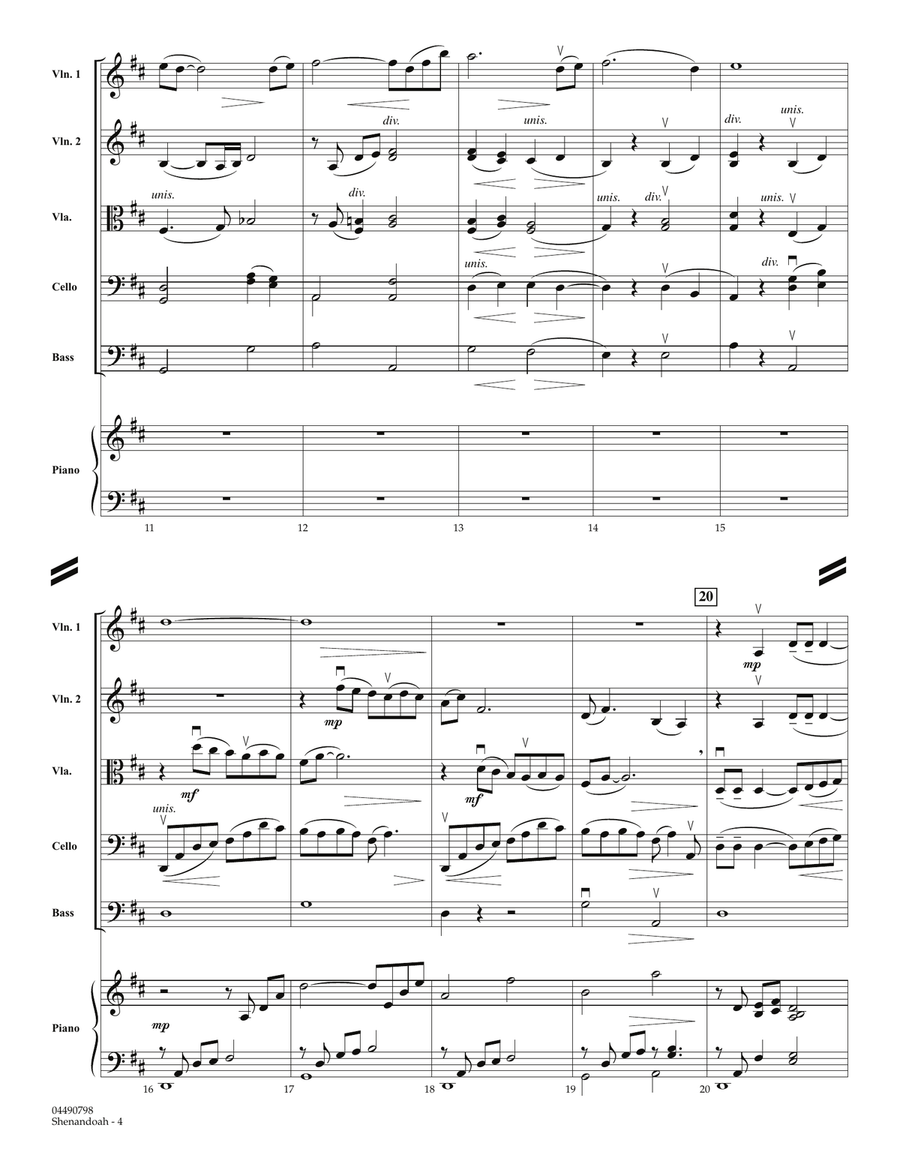 Shenandoah - Full Score Shenandoah - Full Score Orchestra scores gallery preview page 4