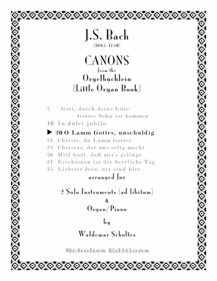 BACH Canon # 20: O Lamm Gottes, unschuldig