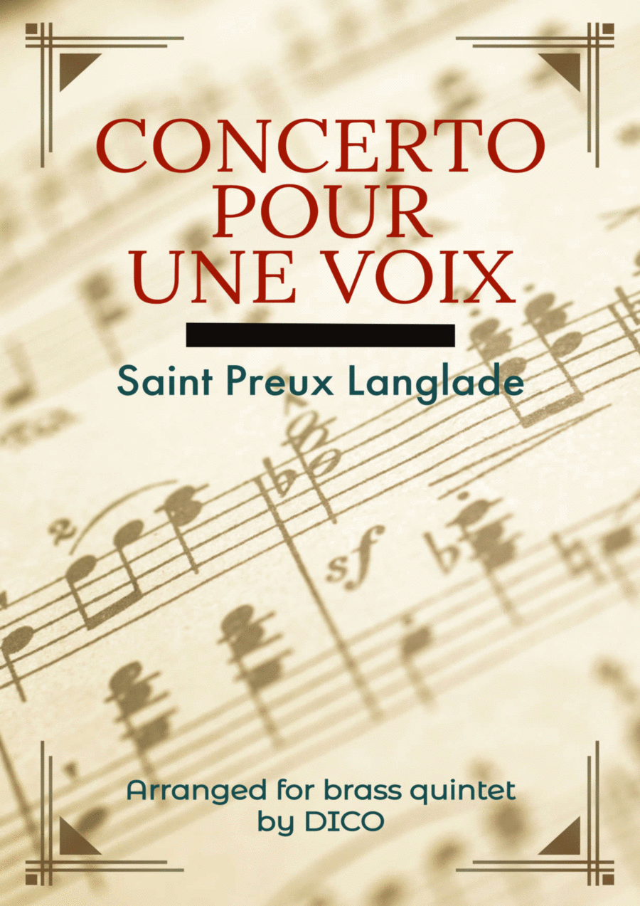 Concerto Pour Une Voix Brass Ensemble scores gallery preview page 1