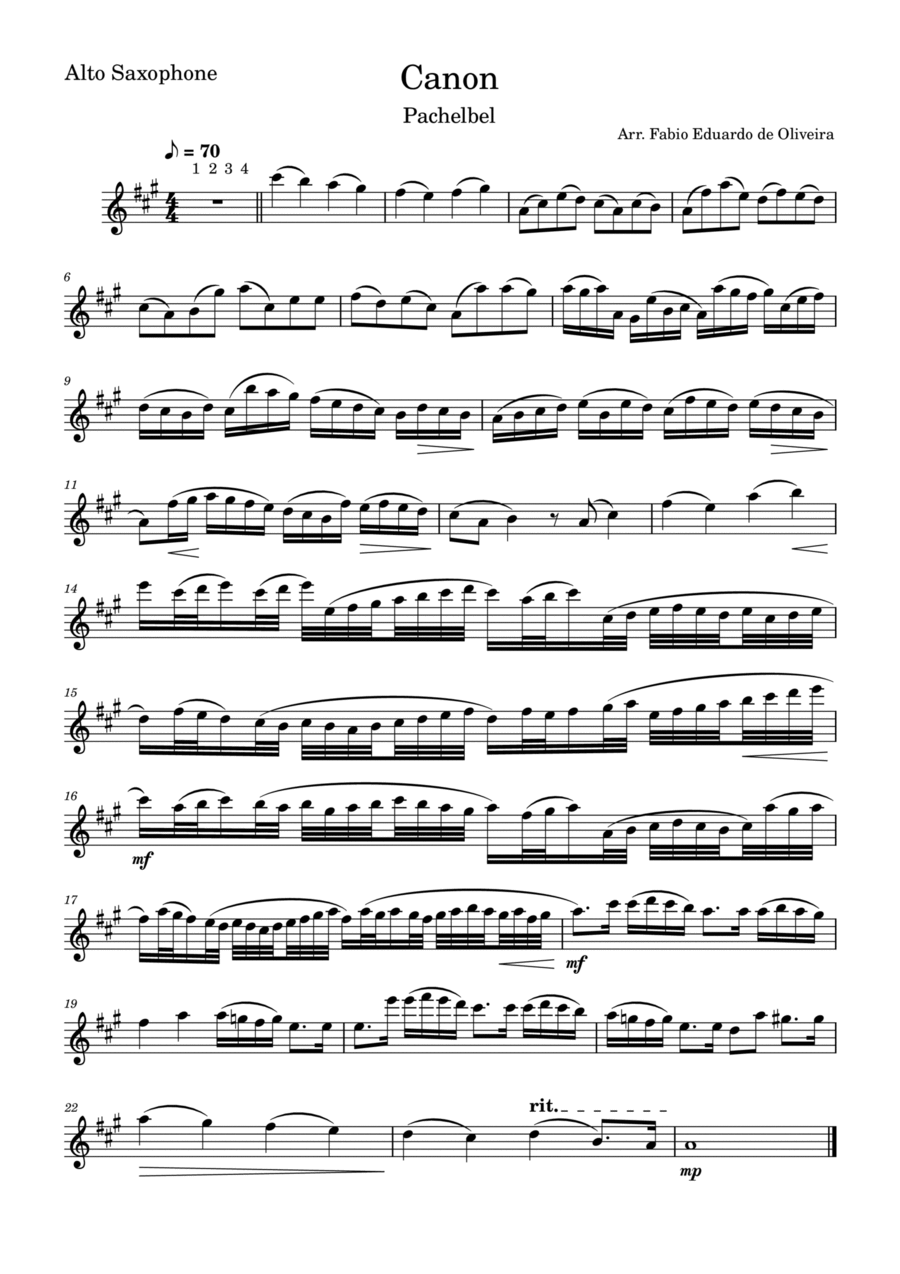 Book cover for Canon (Pachelbel) - Easy Arrangement