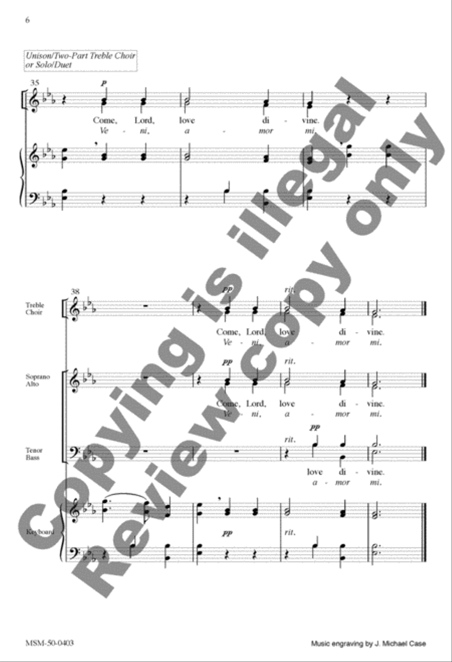 Come, Lord Jesus/Veni, Jesu 4-Part scores gallery preview page 6