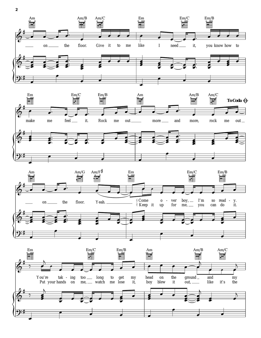 Roc Me Out Roc Me Out Piano, Vocal, Guitar scores gallery preview page 2