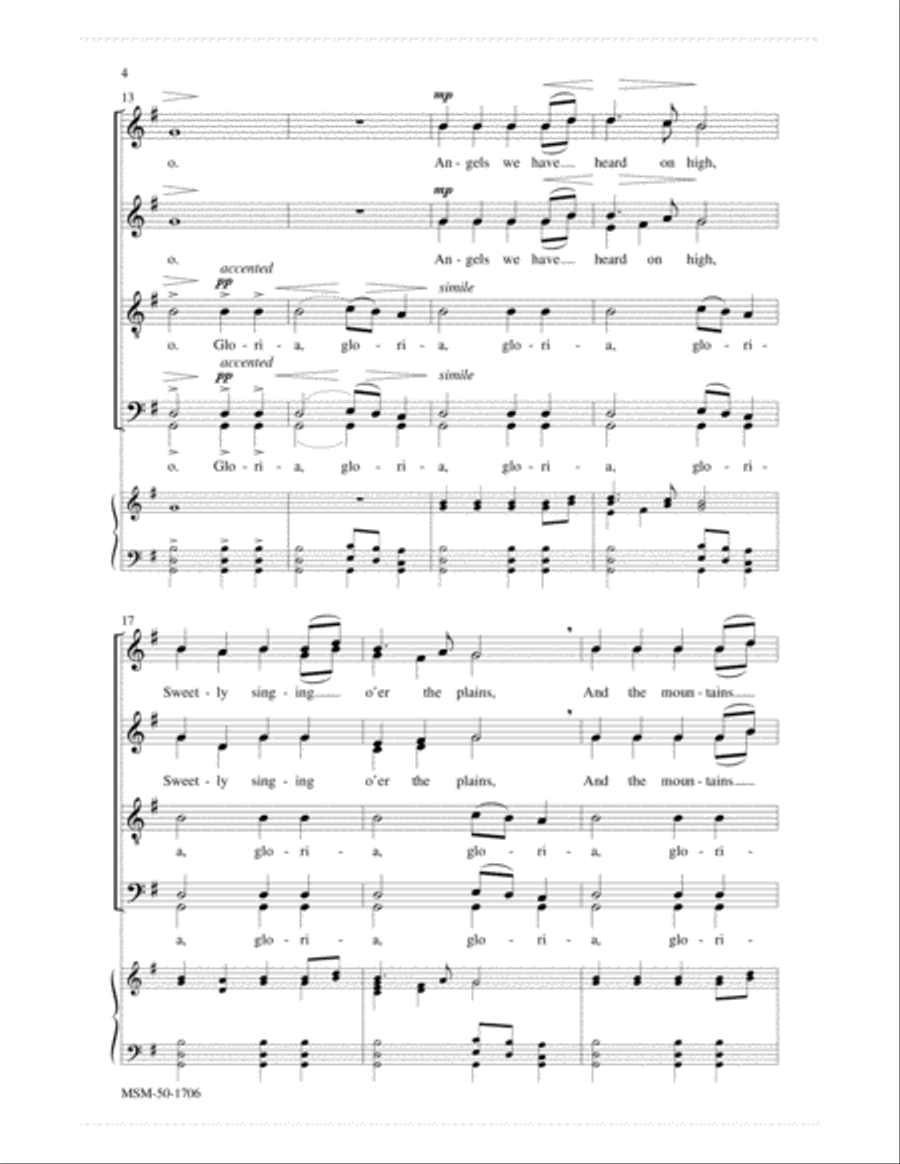 Angels We Have Heard on High Divisi scores gallery preview page 4