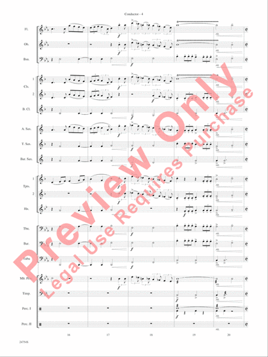 Selections from The Star Wars Saga Concert Band scores gallery preview page 7