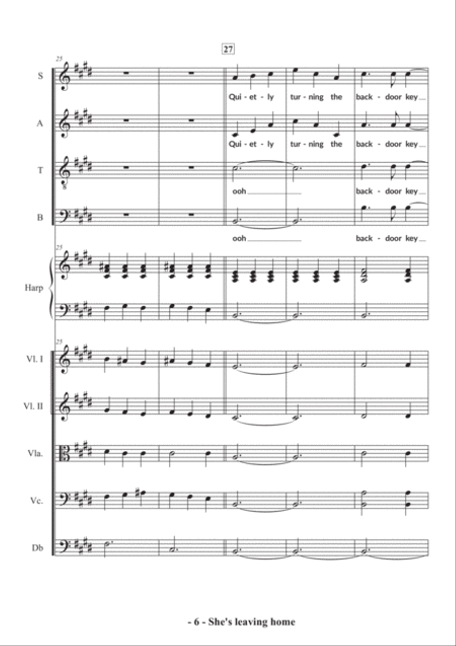 She's Leaving Home 4-Part scores gallery preview page 6