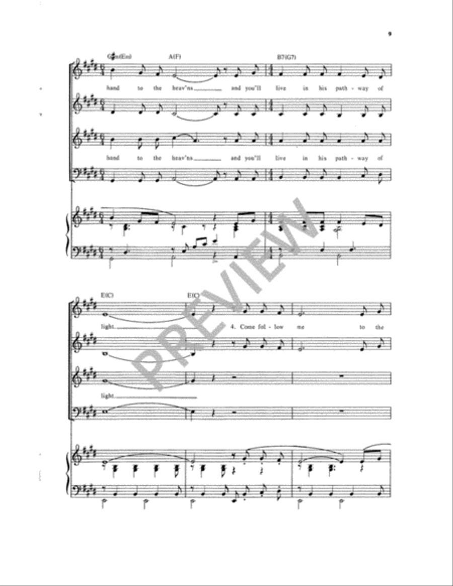 Come, Follow Me Come, Follow Me 4-Part scores gallery preview page 10