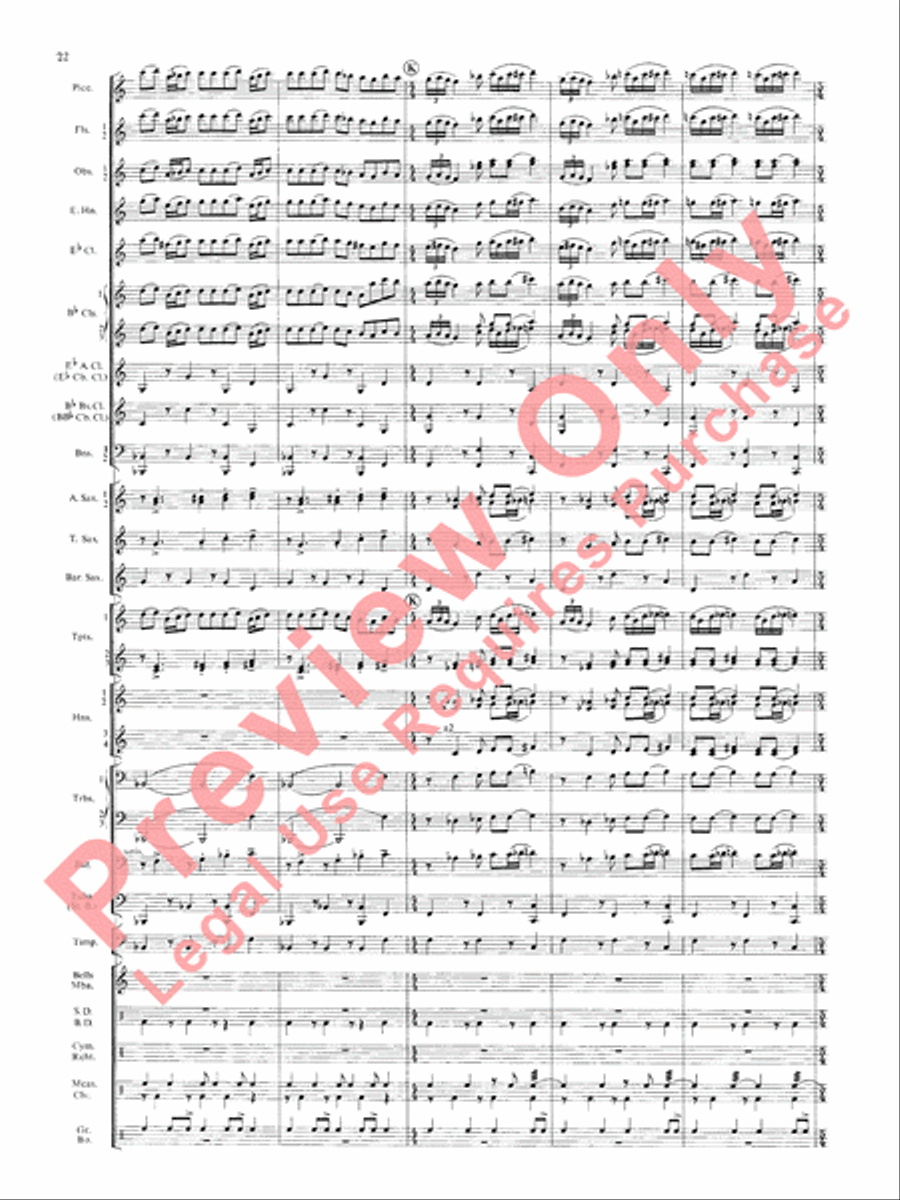 Symphonic Dance No. 3 (Fiesta) Concert Band scores gallery preview page 25
