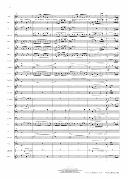 Bring him Home - arranged for solo voice and concert band