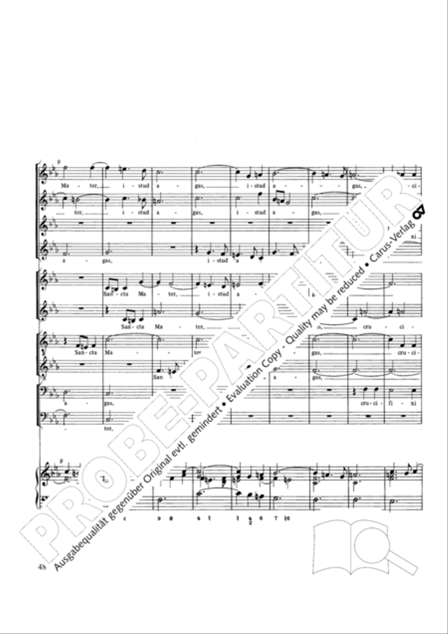 Stabat mater Choir scores gallery preview page 48
