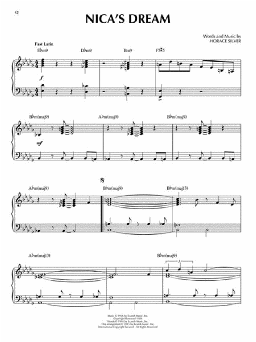Horace Silver Horace Silver Piano Solo scores gallery preview page 3