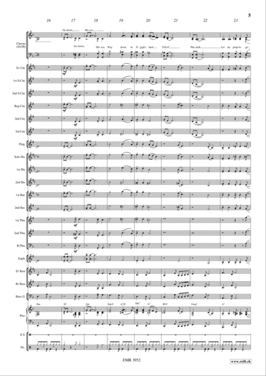Let My People Go 4-Part scores gallery preview page 5