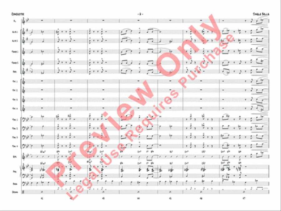 Jingle Bells (score only) Jazz Ensemble scores gallery preview page 9