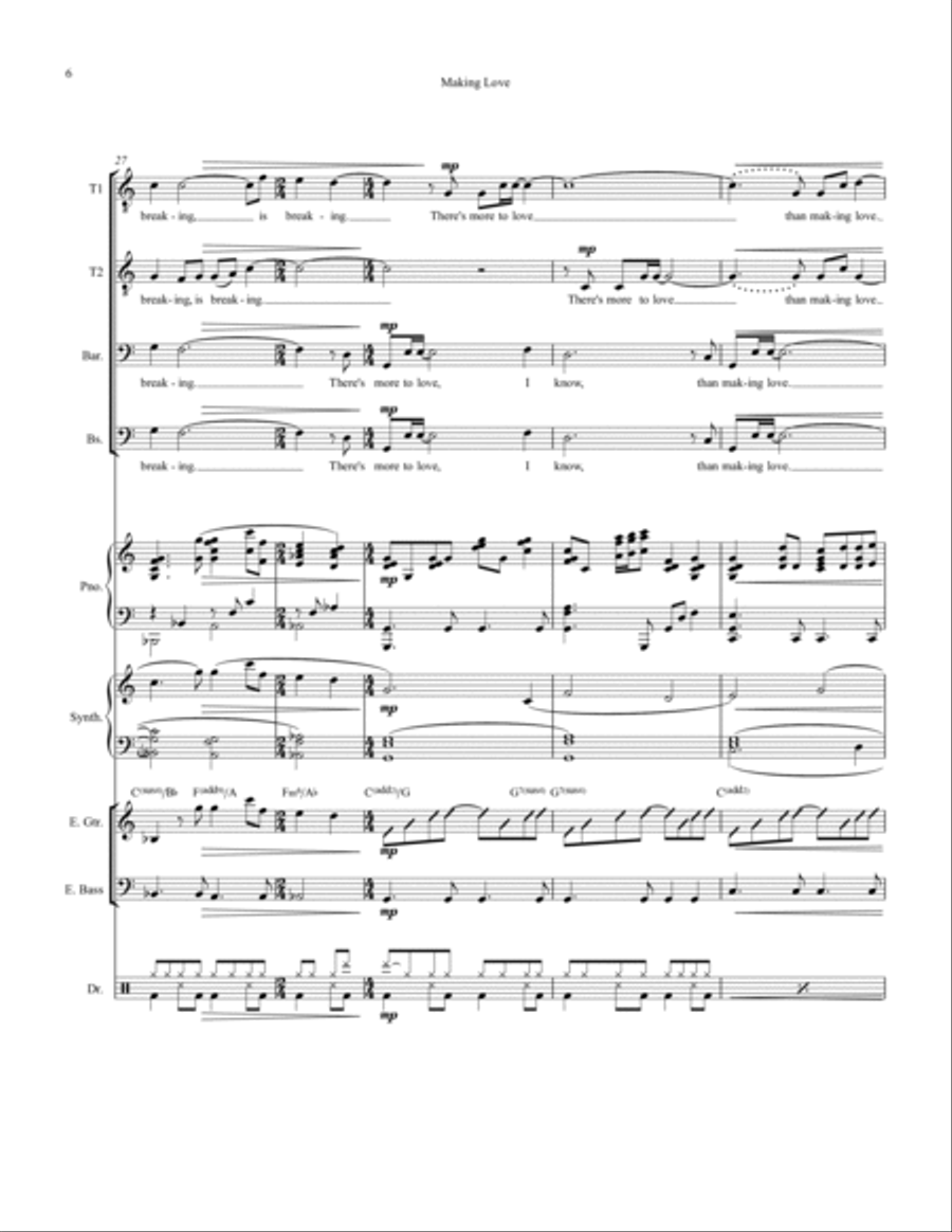 Making Love Small Ensemble scores gallery preview page 6