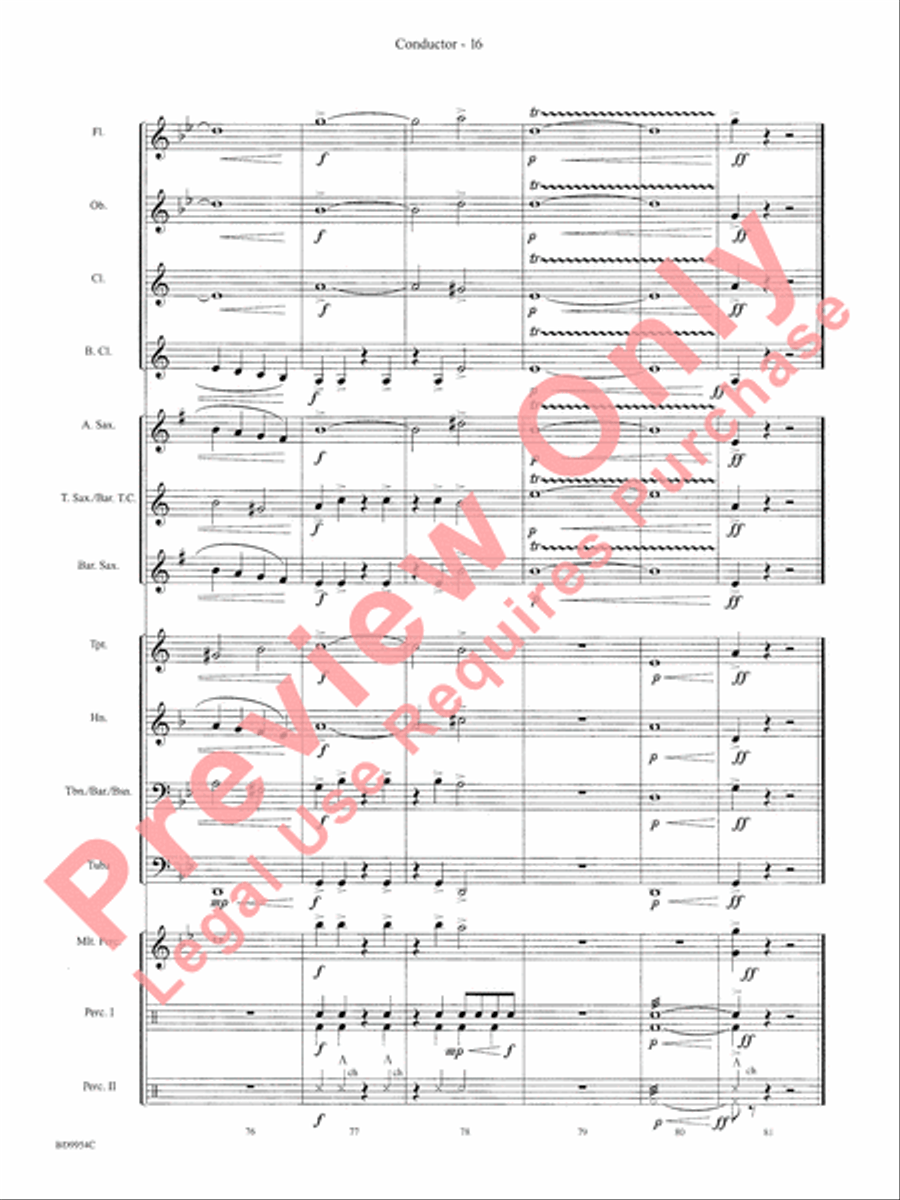 The Sound and the Fury Concert Band scores gallery preview page 19