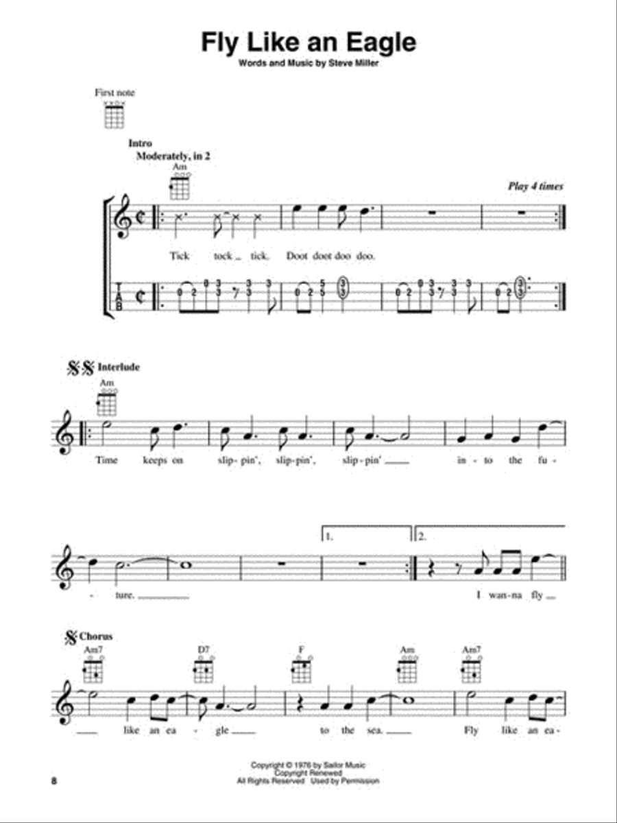 Steve Miller for Ukulele Ukulele scores gallery preview page 4