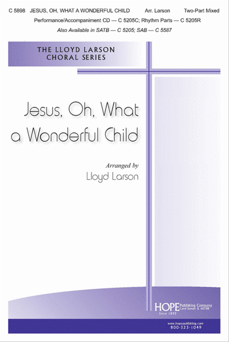 Jesus, Oh, What a Wonderful Child 2-Part scores gallery preview page 1