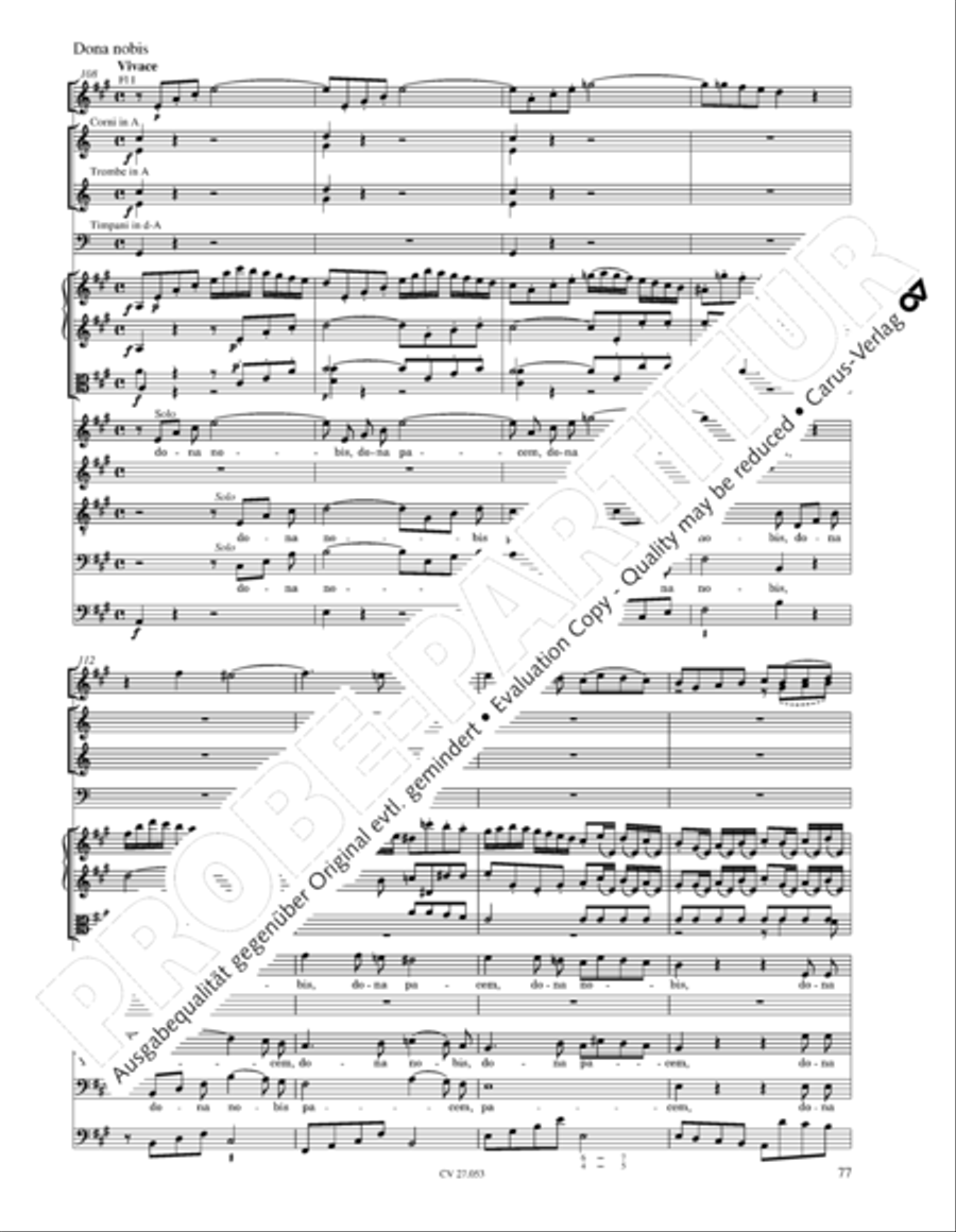 Creation Mass in A-major after Joseph Haydn (Schopfungsmesse in A nach Joseph Haydn) 4-Part scores gallery preview page 78