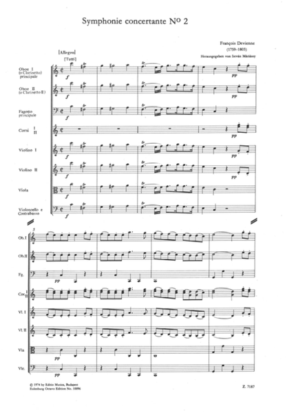 Sinfonia concertante no. 2 for oboe, bassoon and orchestra