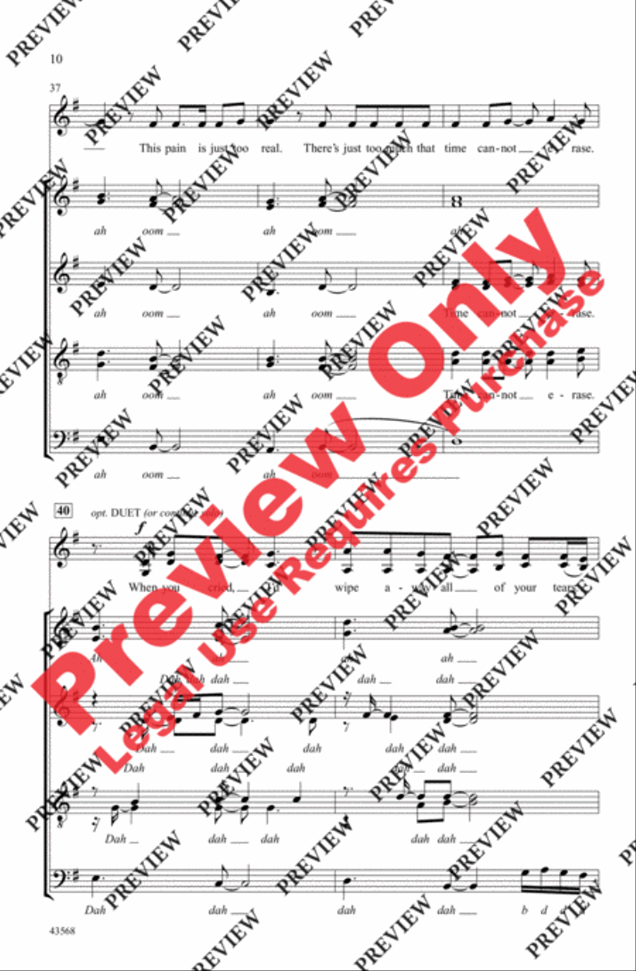 My Immortal 4-Part scores gallery preview page 10
