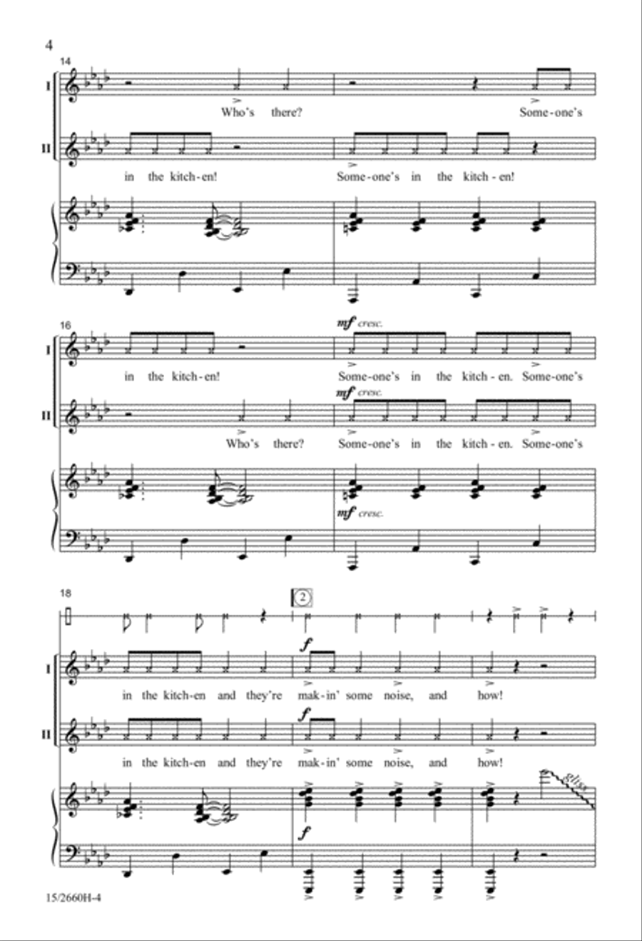 Someone's in the Kitchen! 2-Part scores gallery preview page 4