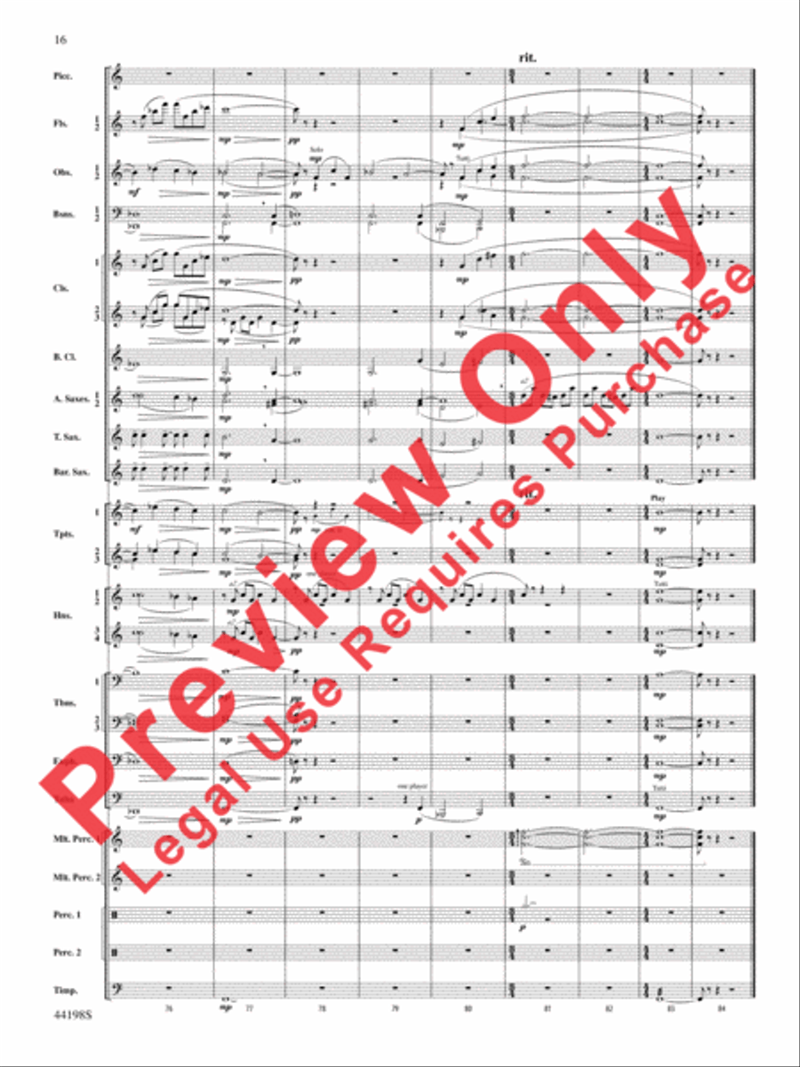 Afterlife Concert Band scores gallery preview page 17