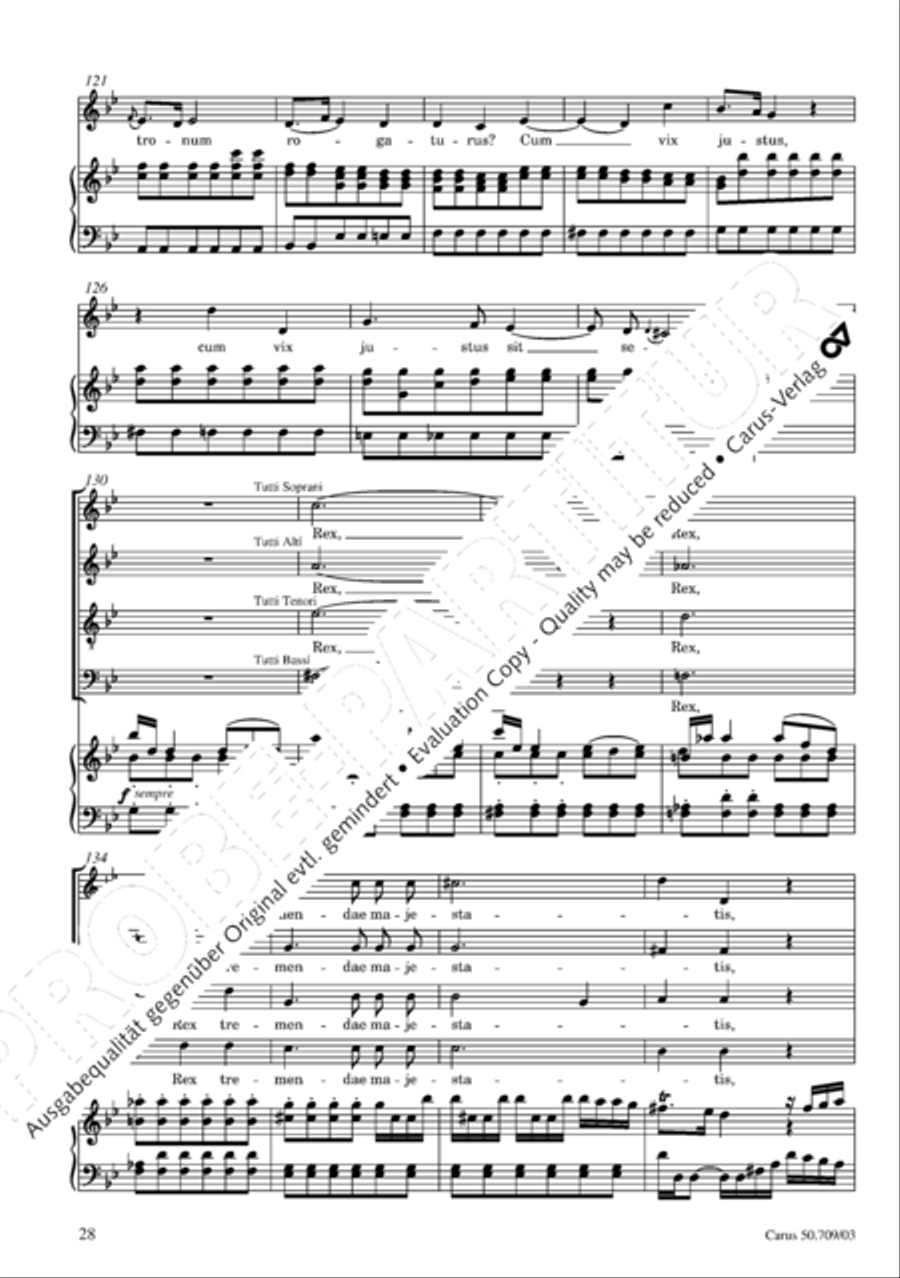 Requiem in E flat major 4-Part scores gallery preview page 29