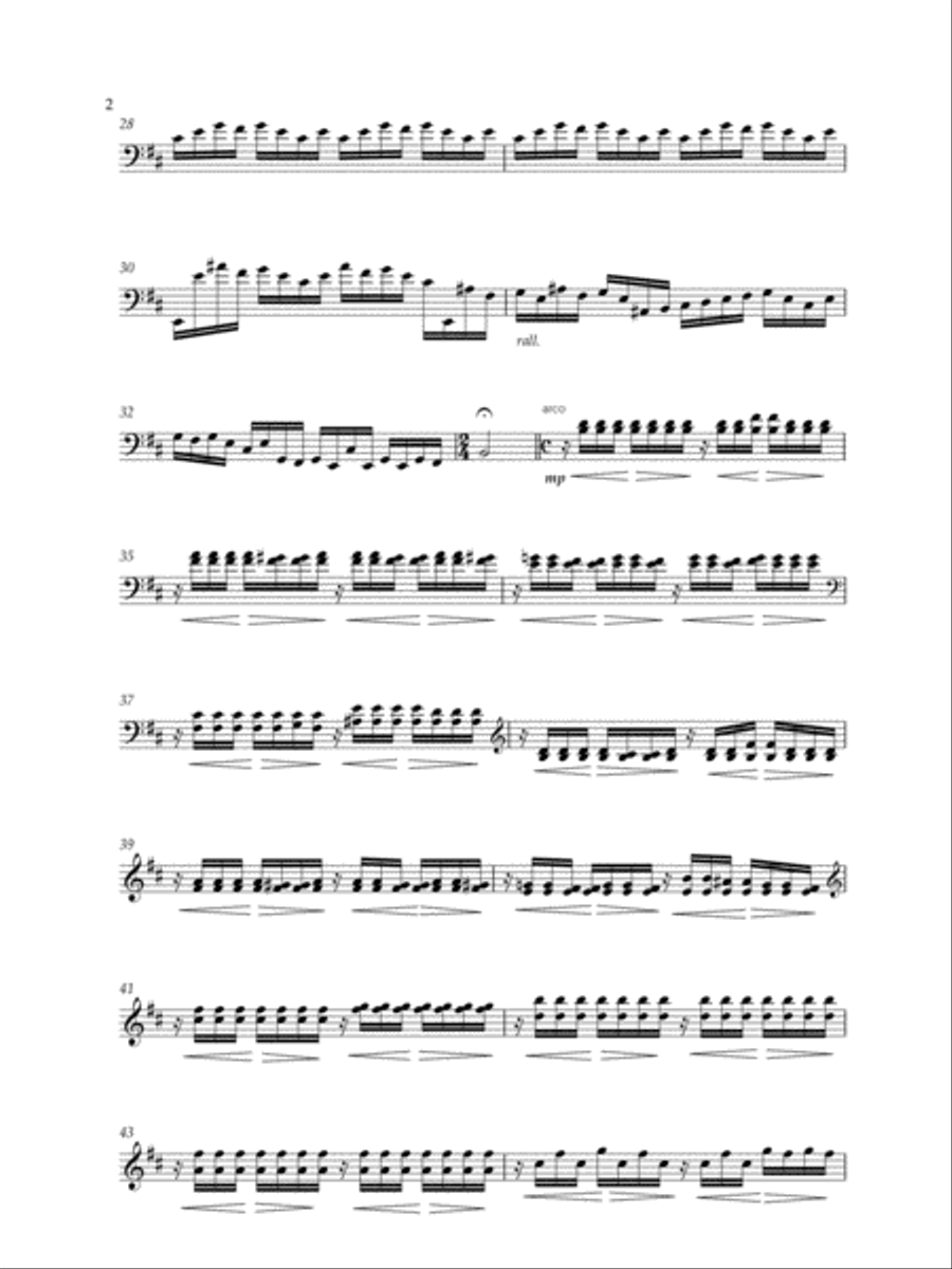 Nebula / from Forest Frequencies Double Bass scores gallery preview page 3