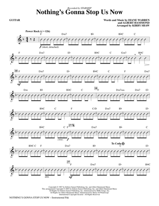 Nothing's Gonna Stop Us Now (arr. Kirby Shaw) - Guitar