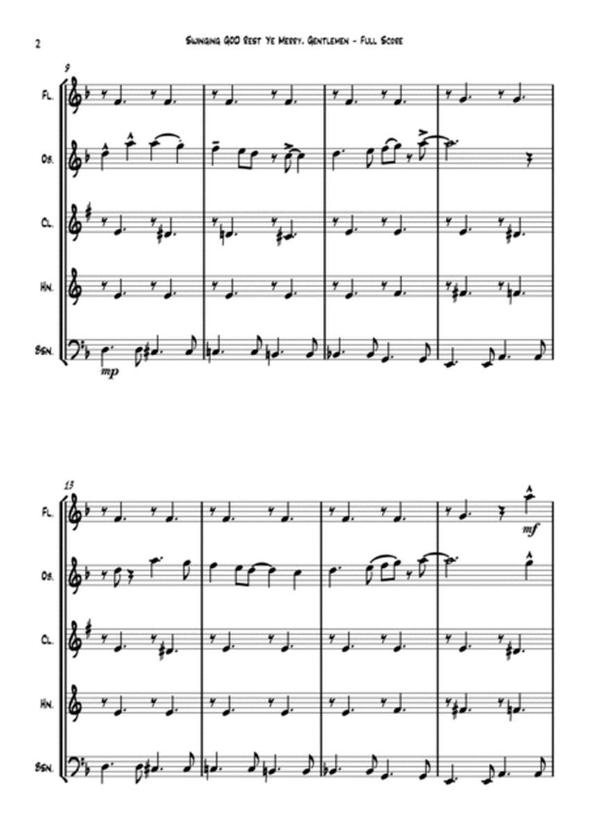 Swinging God Rest Ye Merry, Gentlemen - for Woodwind Quintet (arr. Carson Yu) image number null