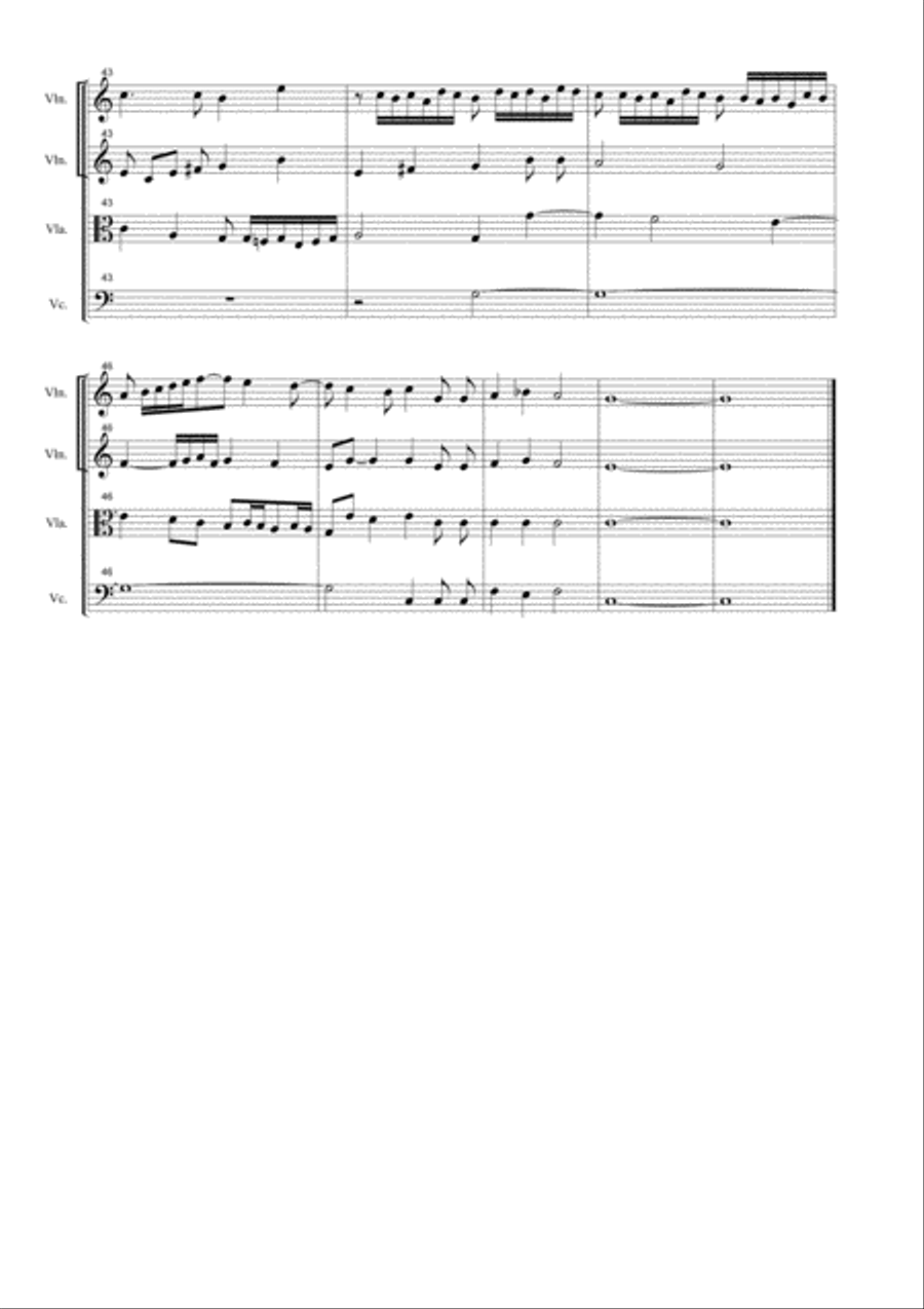 DONA NOBIS PACEM - Beethoven - Arr. for String quartet String Quartet scores gallery preview page 5
