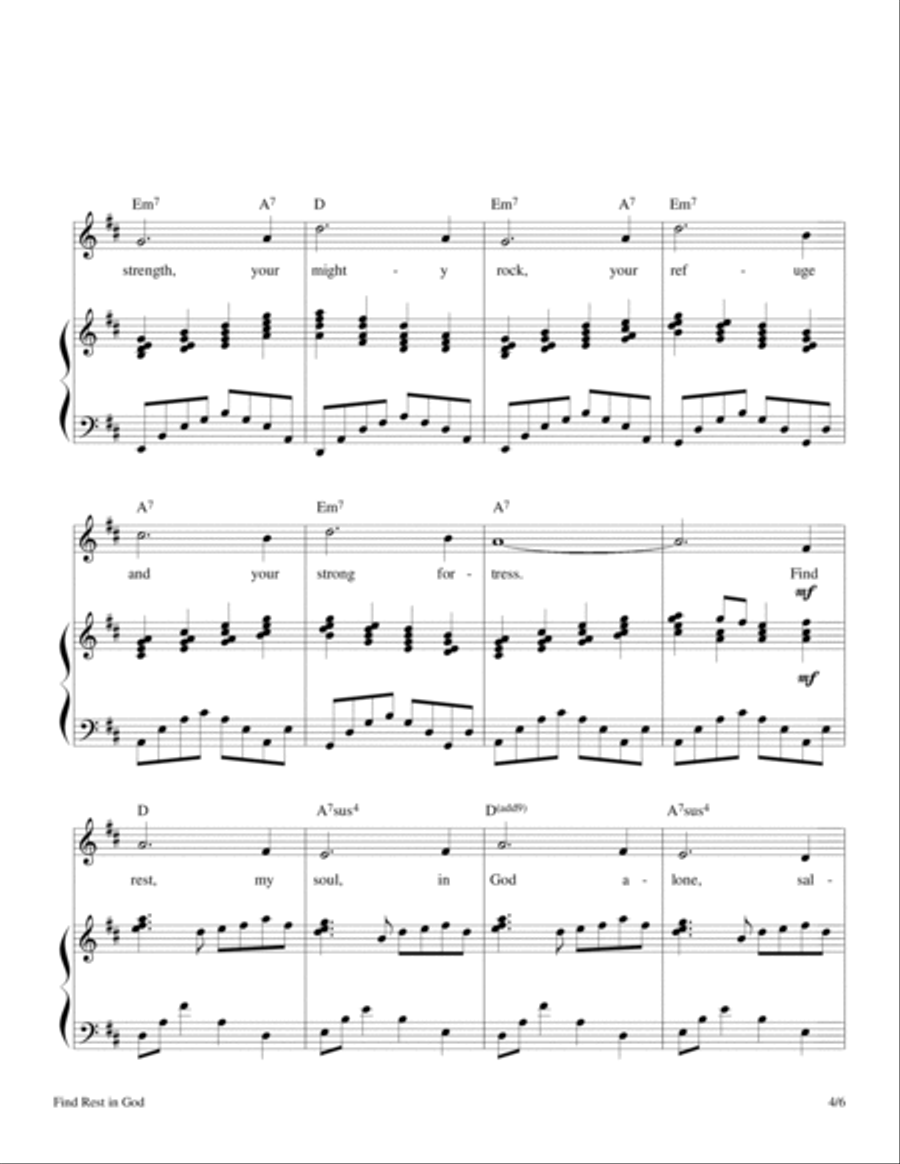 Find Rest in God (Psalm 62) Piano, Vocal, Guitar scores gallery preview page 4