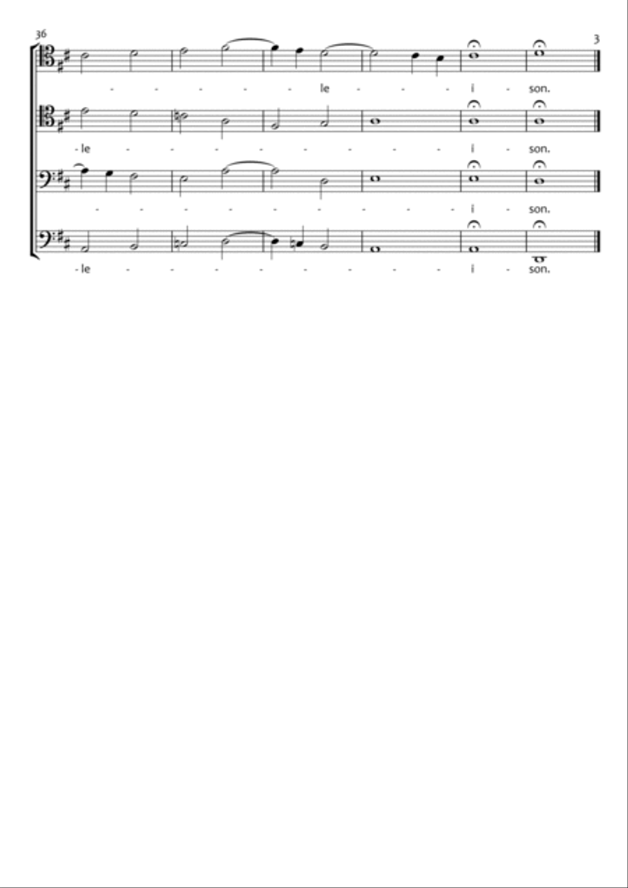 Kyrie from 'Missa Pro fidelibus defunctis' for Trombone Quartet Trombone Quartet scores gallery preview page 3