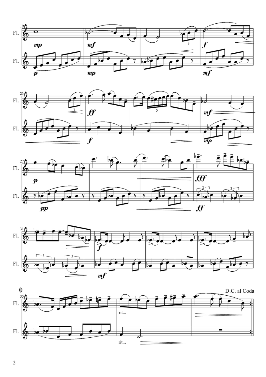 Meditation from Thais - Flute Duet Flute Duet scores gallery preview page 2